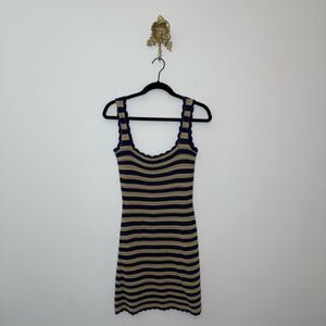 J.Crew Scallop Trim Sweater Dress in Stripe XS